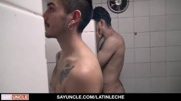 LatinLeche - Horny Guys Fuck Cute Latino In The Bathroom